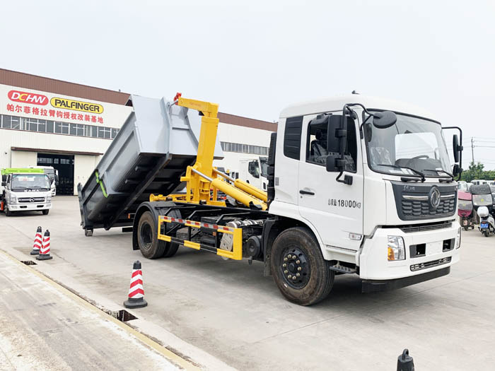 國(guó)六東風(fēng)天錦15方勾臂套臂垃圾車(chē)